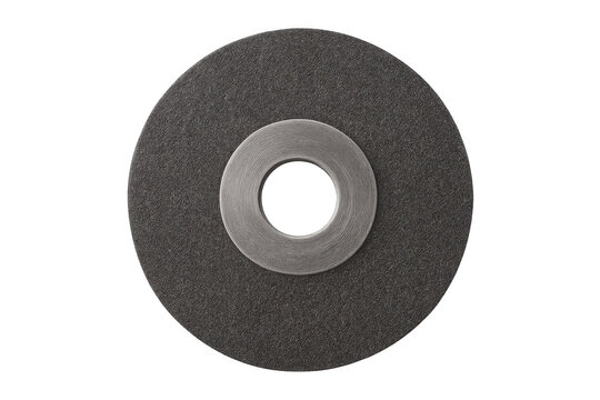 Grinding wheel with an industrial abrasive disc on transparent background