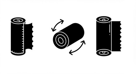 black and white headphones on white