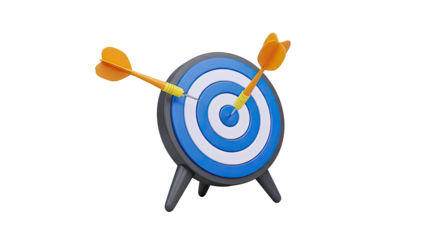 Darts hitting a target