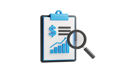 Financial Report Analysis with Magnifying Glass