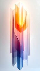 Obraz premium Abstract colorful flowing shapes vertical artistic composition high resolution Wallpaper