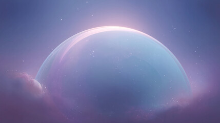 Abstract Vapor Planet in Space with Soft Light and Minimal Stars