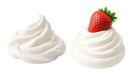 Whipped Cream Swirls with Fresh Strawberry