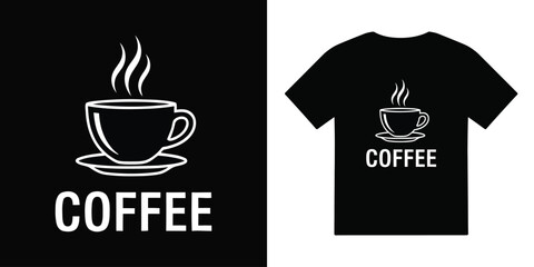 black coffee tshirt vector illustration design