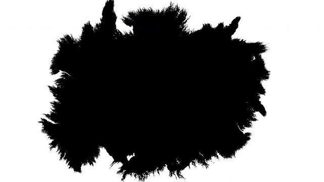 Ink transition splatter blot spreading left to right turbulent moving abstract painting animation background