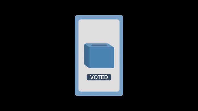e-voting animation concept online voting