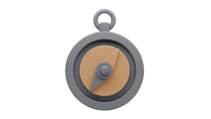 3D Render of a Minimalist Compass