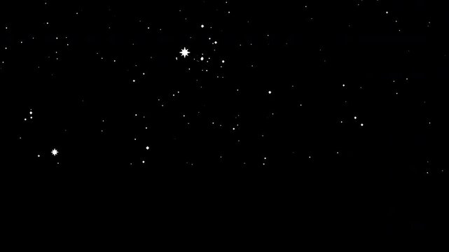 Star Twinking Loop isolated on black background