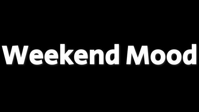 Captivating stylized white text displaying the popular motivational phrase friday feeling against a stark black background perfect for social media posts.