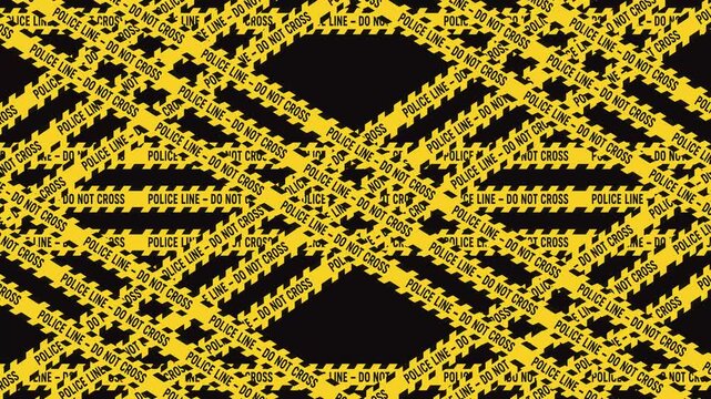 Animated police line Tape Lines 4K Animation looped&nbsp;background