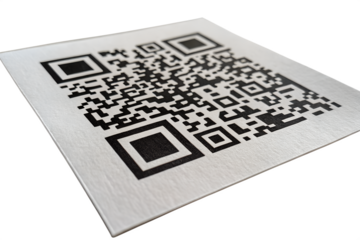 Labyrinth with QR code and puzzle piece isolated on white background