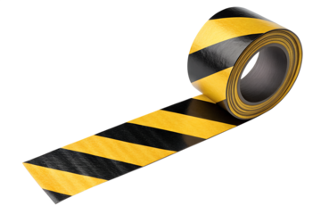 Vector illustration of a yellow road barrier and black and yellow traffic light symbol with caution tape pattern for construction safety, warning of danger or hazard at a crime scene design