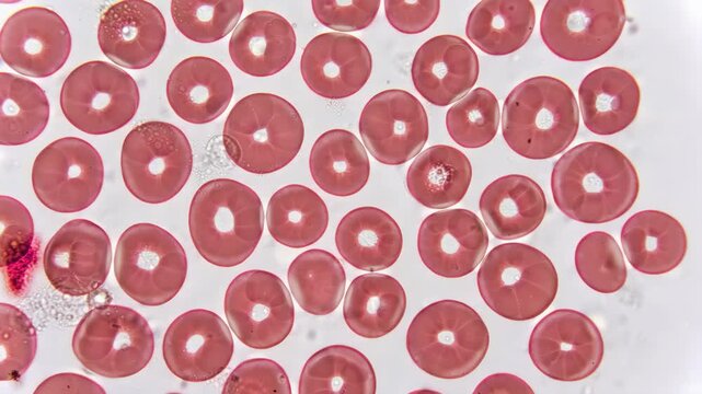 Fictional Medical Background of Red Blood Cells in Giemsa Blood Smear