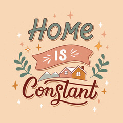 Home is Constant A Heartwarming Illustration Celebrating the Enduring Comfort and Security of Home