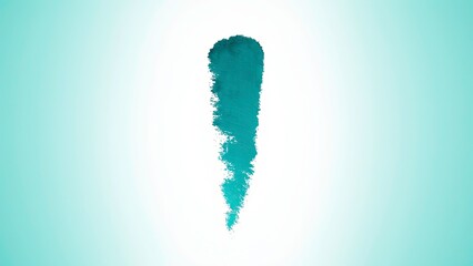 Minimal abstract artwork featuring a single vertical paint smear or brushstroke centered on a smooth wall.