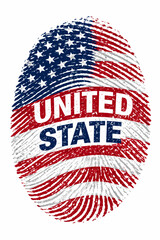 Huella con los colores de EE.UU