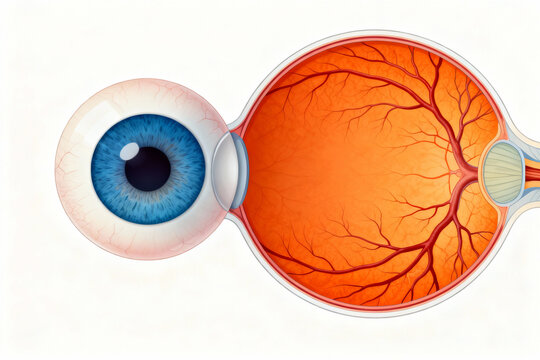 Human eye anatomy illustration