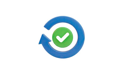 Circular Arrow with Check Mark