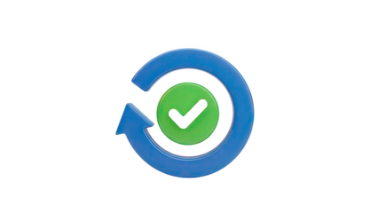 Circular Arrow with Check Mark