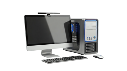 Computer Setup: Modern Desktop PC and Peripherals