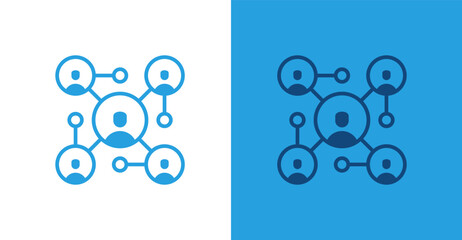 Network Flat, with light and dark background