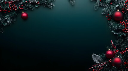 Christmas decoration backdrop with copy space.