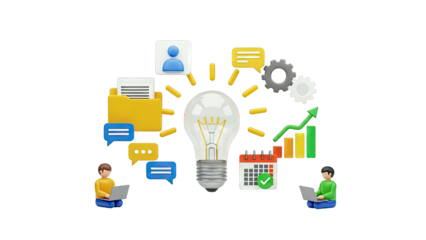 Business Idea Generation and Workflow Illustration