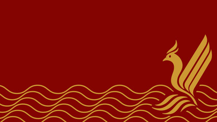 Imlek, Phoenix Ripple, Stylized phoenix emblem suitable for branding, corporate identity, or inspirational content.