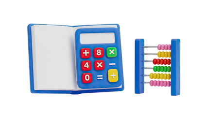 Calculator and Abacus - Learning Math Tools