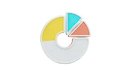 3D Pie Chart with Colorful Segments
