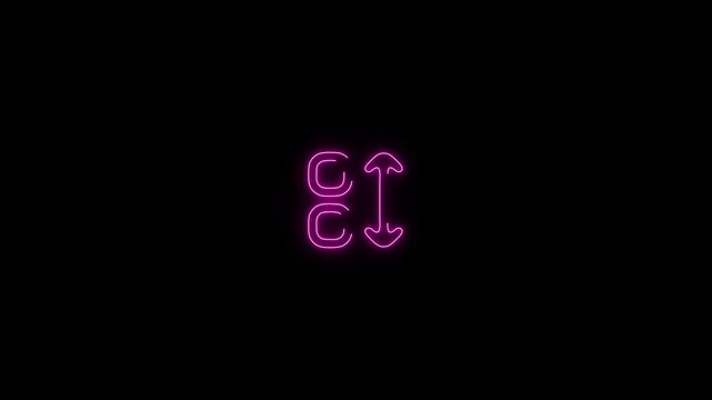  app sorts icon  glowing neon sign animated video 