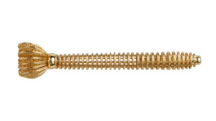 golden curtain tieback with tassel and spiral design for luxurious home decor on transparent background