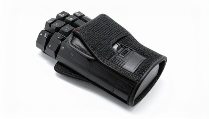 Wearable One-Handed Keyboard Device with Grid Keys and Strap Mechanism on Neutral Surface