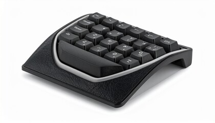 Wearable One-Handed Keyboard Device with Grid Keys and Strap Mechanism on Neutral Surface