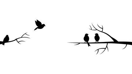 &ldquo;Minimal Black Bird Silhouette Scene&rdquo;