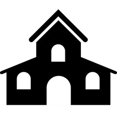 House icon for real estate and architecture design, simple vector symbol