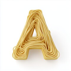 font a shape from noodle pasta for children food simple breakfast, isolated white