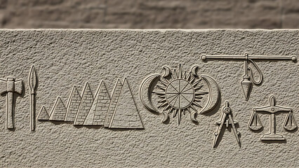 Ancient Egyptian Hieroglyphs Carved on Stone Symbols of History and Civilization