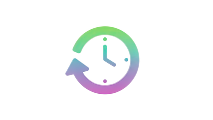 Clock Icon with Reload Arrow