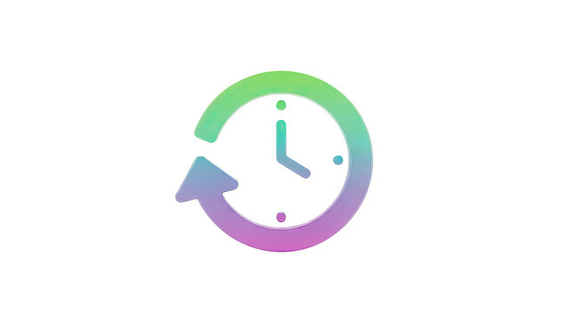 Clock Icon with Reload Arrow