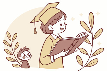  Child Education Support Icon Highlighting Learning, Development, and Social Empowerment