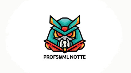 Fototapeta premium Intense robotic owl with sharp eyes and a determined expression, ready for action.