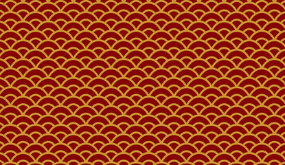 Imlek, ripple wave, Intricate gold fish scale pattern ideal for luxury backgrounds, digital design, and decorative templates. © MohammadHadi