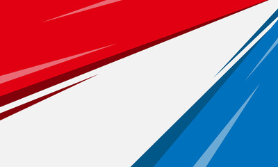 Abstract red and blue geometric border modern background. Vector illustration