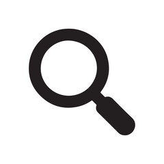 Minimalist Magnifying Glass Search Icon Vector Illustration