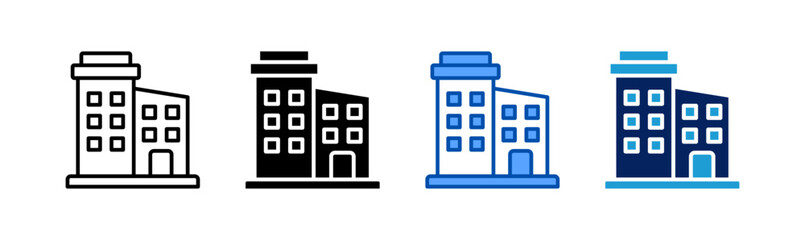 estate icon set multiple style collection