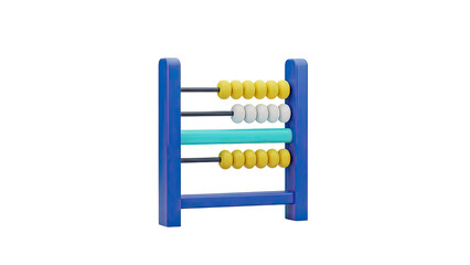 Colorful Abacus with Yellow and White Beads