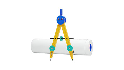 Compass and Paper Roll