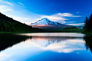 Volcano mountain Mt. Hood, in Oregon, USA.