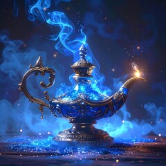magic lamp in the night